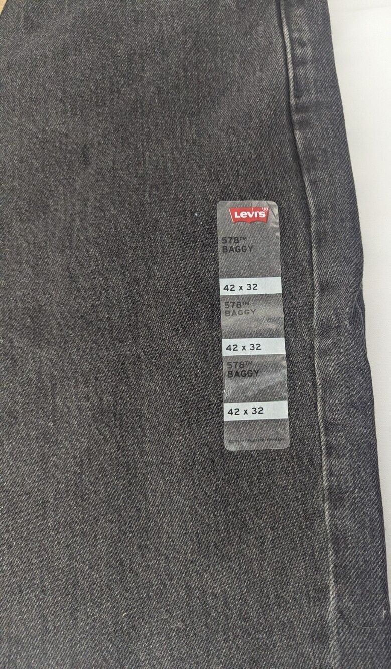 Levi's Mens 578 Baggy Jeans A4750-0029 DARK WASH Size 42x32 100% Cotton NWT - Picture 2 of 7